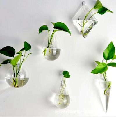 China Creative CLASSIC Vase Vase Wall Hanging Flower Pot Hydroponic Universal Transparent Glass Home Accessories CLASSIC for sale