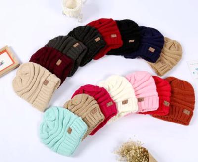 China COMMON COMMON Europe and America autumn and winter wool striped knit cap hat for sale