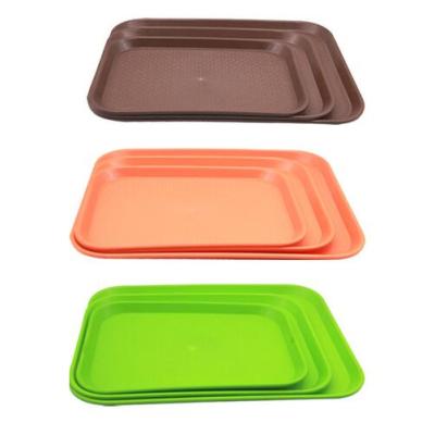 China Wooden Kitchen Tray Tea Tray Restaurant Tray pp grain rectangular plastic imitation pp for sale