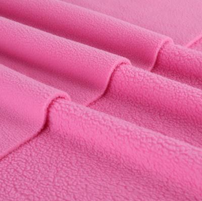 China 2022 Super Soft Warm Single Plain Anti Pill Brush Shake Knitted Fleece Fabric for sale