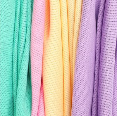 China 100% Dry Fit Polyester Fabric Eyelet Bird Eye Anti-Static Mesh Fabric For Sports Wear for sale