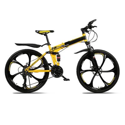 China 26 inch 21 aluminum double speed street BK002 bicycle shock absorption mountain folding bike for sale