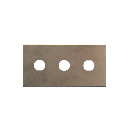 China Thin Fiber 3 Hole Blade For Chemical Fiber Anti Corrosion Durable Knife For Film Cutting for sale