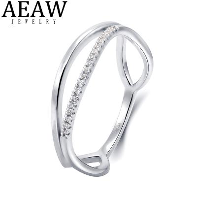 China HPHT 0.045Ctw 0.045Ctw Lab Diamond Ring DEF Color VVS1 Round Cut White Gold 10k White Gold Eternity Band Solid Ring HPHT for sale