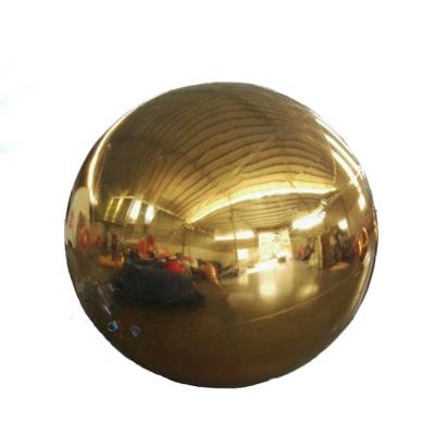 China Advertising Disco Mirror Inflatable Soft Shiny Mirror Ball Christmas Golden Decorative Ball Customized for sale