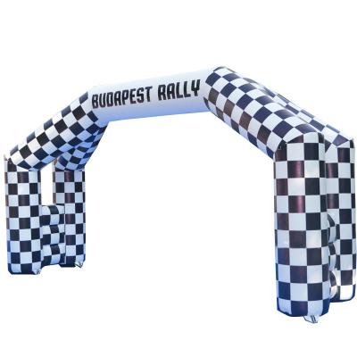 China Oxford Cloth Or PVC Customized Heat Transfer Printing Outdoor Advertising Inflatable Race Inflatable Arch Finish And Start Line for sale