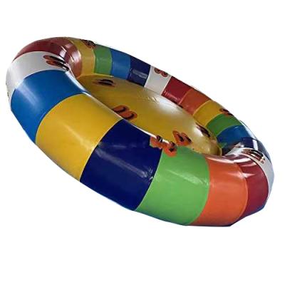 China New Design Sea Spinning Disco Inflatable Towable Tube Disco Inflatable Boat Ski Tube for sale