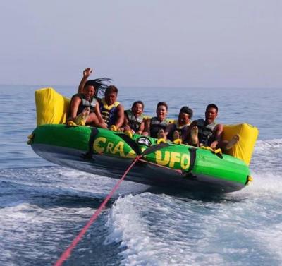 China Towable Water Ski Inflatable Towable Tube , Boat Towable Inflatable Tube Sea Crazy UFO for sale