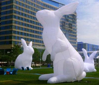 China Advertisng Decorative Inflatable White Rabbit With LED Lighting / Advertising Inflatable Easter Bunny For Event for sale