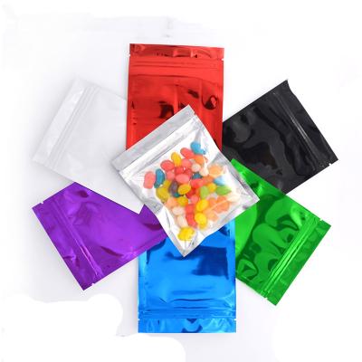 China Recyclable Wholesale Printed Foil Holographic Ziplock Packaging Mylar Plastic Bags For Food With Free Zipper Samples for sale