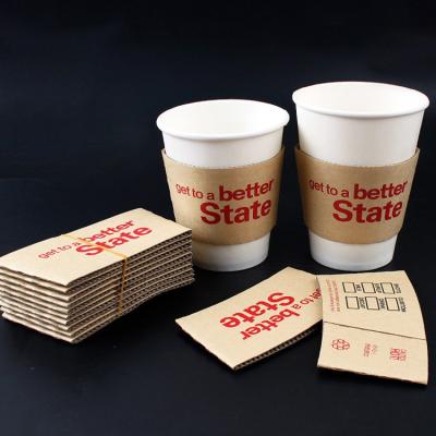 China Recycled Materials Private Label Custom Disposable Full Color Coffee Cup Sleeve for sale