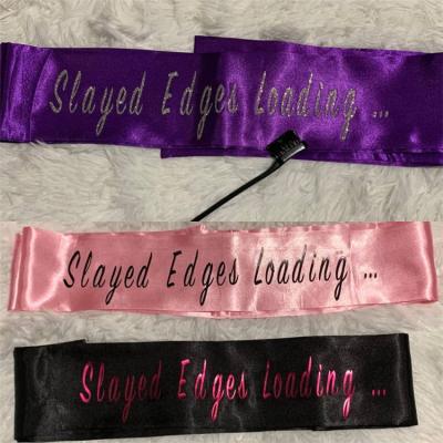 China 88x7cm 8x140cm Polyester Satin Spandx Hot Sale Double Sided Custom Long Head Scarf With Logo for sale