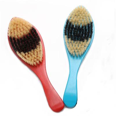 China 360 Wave Brushes Nondisposable for Men 100% Curved Boar Bristle Hair Brush Beard Brush Wooden Wholesale for sale