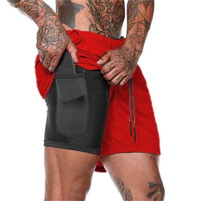 China QUICK DRY Running Gym Shorts Men's Workout Athletic Fitness Sports Abbreviations Men Training Short Custom Nylon Compression Gym Shorts Men for sale