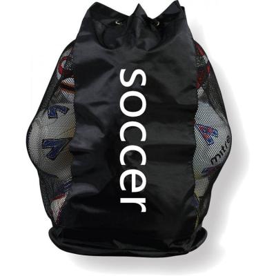 China 12 Mesh Soccer Football Closure Nylon Rope Soccer Ball Bag Nylon Drawstring Soccer Bag for sale