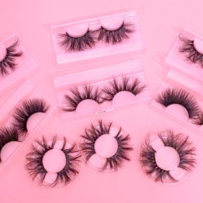 China 100%Real Long Natural Mink Eyelashes Different Fluffy Mink Lashes 3d Mink Eyelashes 20mm 25mm Seller for sale