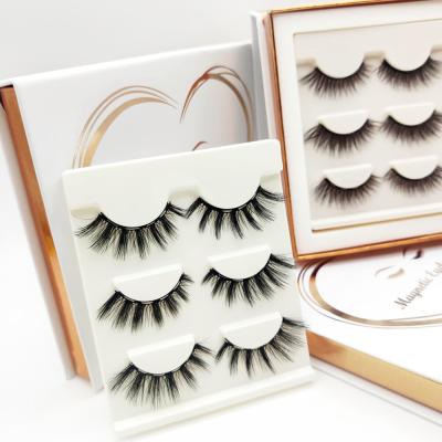 China Long Natural Magnetic 5D Eyelashes 5 Magnets Custom Own Brand Magnetic Lashes Magnetic Eyelashes With Eyeliner for sale