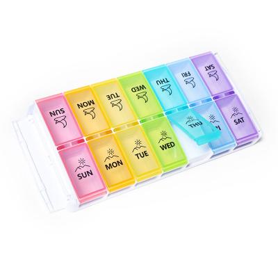 China Tablet Container Factory Direct Selling Extra Large Quick-Fill Organizer Pill Box Weekly Pill Organizer For Sale for sale