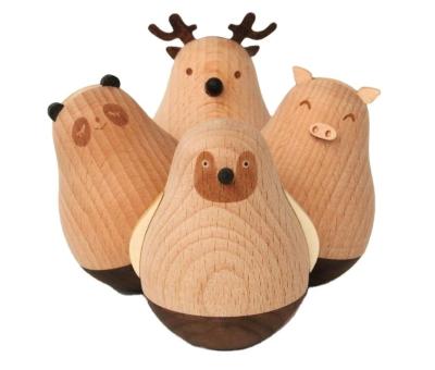 China Europe 2022 Hot Selling Wooden Tumbler Toys Early Educational Toys Wooden Crafts Funny Gifts For Kids for sale