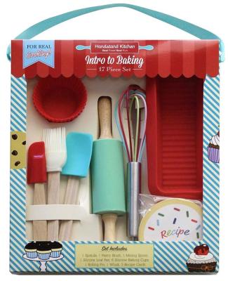 China Real Sustainable Custom Baking Tools Good Quality 17 Pieces For Kids Silicone Baking Tool Kit for sale