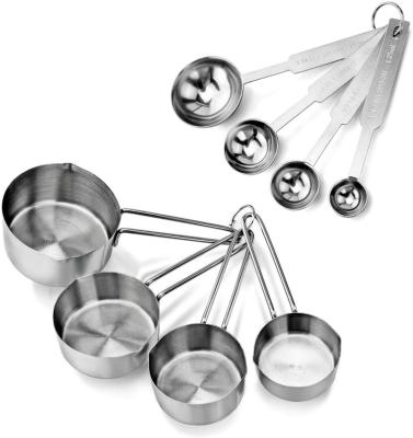 China Viable Wholesale High Quality Kitchen Tools Kit Of Stainless Steel Measuring Cups And Measuring Cups for sale