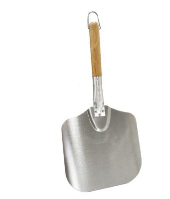 China Sustainable Wholesale High Quality Traditional Aluminum Pizza Shovel Skin With Wooden Handle for sale