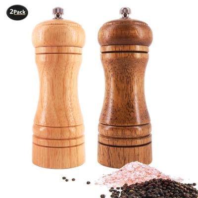 China Viable Direct Mini Coffee Food Bamboo Salt Pepper Plant Grinder Set For Home Kitchen for sale