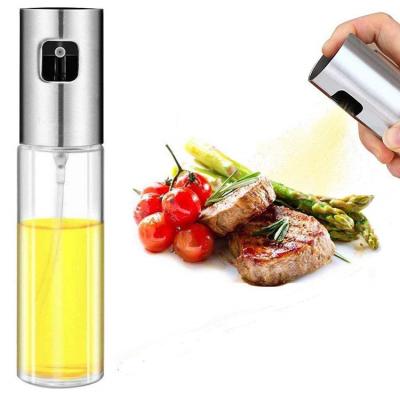 China Sustainable Promotion BBQ Food Grade Glass Bottle Portable Olive Oil Sprayer Bottle For Cooking for sale