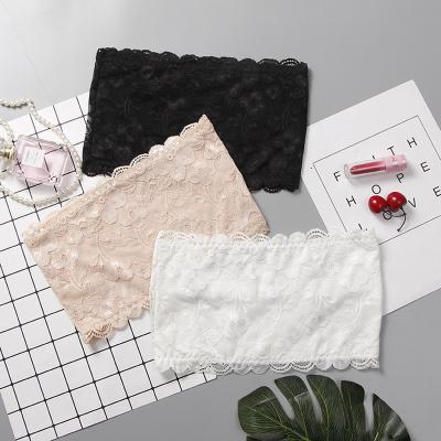 China Sustainable Culture Top Women Lace Up Tube Wrap Top Chest Anti-Glare Primer Underwear Top Comfortable Lingerie Soft Thin Bra Modal for sale