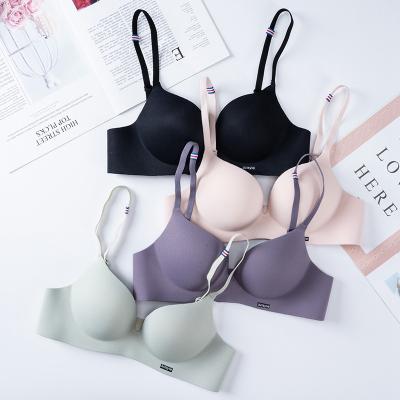 China Breathable Women's Sexy Lingerie Fashion Adjusted Bralette A B Cup Soft Wire Free Bras Seamless Female Underwear Push Up Bra Women for sale