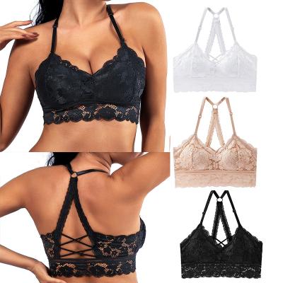 China Breathable Adjustable Shoulder Strap Invest Women's Sexy Lace Bra Comfortable Non-Wireless Underwear Push Up Bras for sale