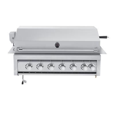 China Adjustable Height stainless steel 6 burners build-in gas bbq grill with high quality for sale