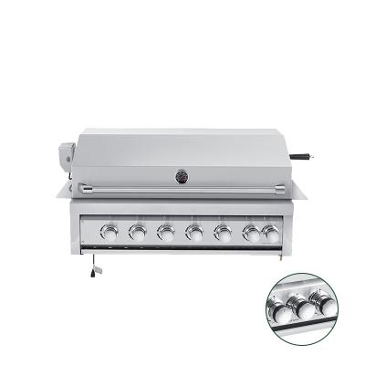 China Adjustable Height Premium Stainless Steel Built In Outdoor Commercial Bbq Luxury Charcoal Gas Bbq Grill For Sale for sale