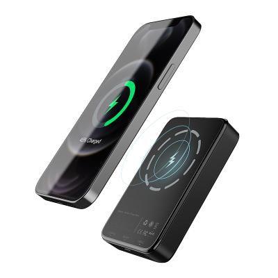 China Trending Power 15W Magnetic Charger Support 2021 New Fast Charging Magnetic Bank 5000mAh Support For Phone for sale