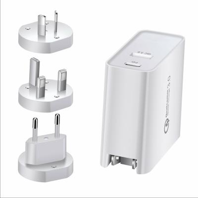 China QC3.0 48W Type-C PD+QC3.0 US/EU/UK/AU Dual Charger Ports Fast Charger Adapter For iPhone 12 Pro Max for sale