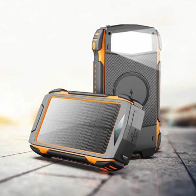 China Solar Power Bank 20000mah 18W Palladium Solar Power Bank 20000mah Wireless Fast Charging Radio for sale