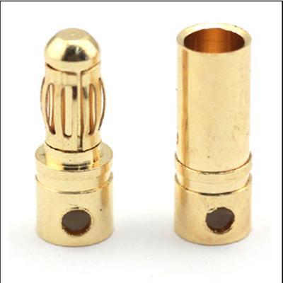 China Electric RC Toys Gold Plated 3.5mm 3.5mm ESC Motor 30A Battery Banana Plug Gold Bullet Connector Plug For RC ESC Lipo Battery Motor for sale