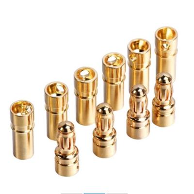 China Banana Head RC UAV ESC Real Gold Plated Electrical Connector Brushless Motor 3.5mm Banana Plug for sale