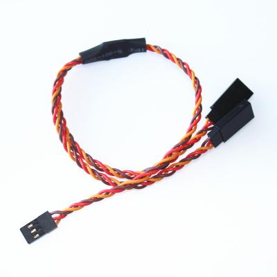 China JRFUT 3P Servo Brass Straight Black 26AWG 150+150MM Hobby RC Wire RC Connector Servo Y Red White Wire for sale