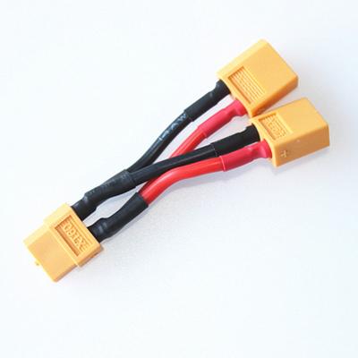 China Vehicles & Silicone Remote Control Wire Splitter 14AWG 100mm Extension Y Cable Adapter Connectors Toys Battery Connection Parallel XT60 For RC for sale