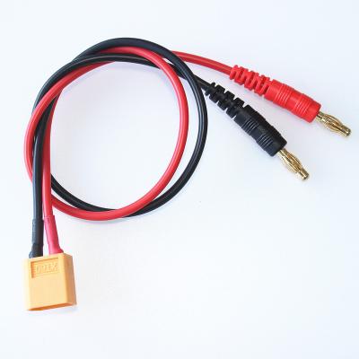 China Xt60 Male Connector To 4mm Banana Plug Charging Adapter Wire 12awg Silicone Wire For Rc Lipo Battery Imax B6ac Charger EC5 4MM for sale