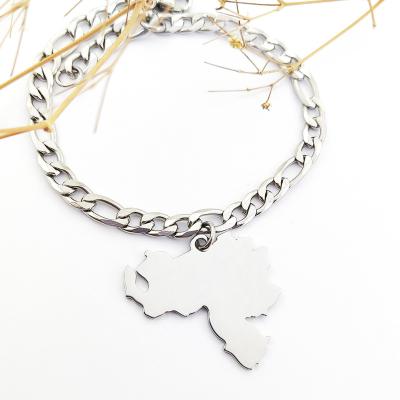 China FASHIONABLE Venezuela country traces woman bracelet non tarnish jewelry stainless steel gold jewelry non tarnish for sale