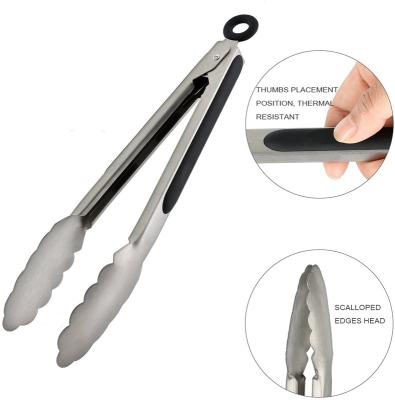 China Sustainable Durable Using Silver Kitchen Accessories Multifunctional Cooking Tongs Kitchen for sale