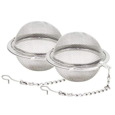 China Latest Design Viable Food Grade Tea Strainer 304 Stainless Steel Mesh Tea Infuser Ball for sale