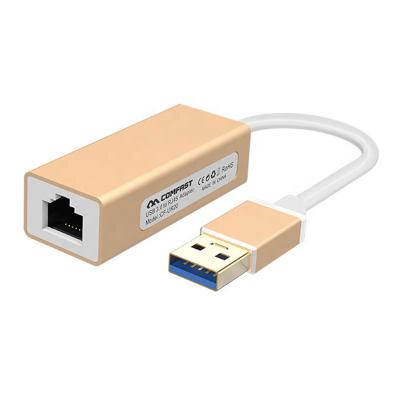 China Desktop Xput USB 3.0 to RJ45 Gigabit Ethernet Adapter USB 3.0 to Gigabit RJ45 IPv4 IPv6 Network Adapter Support for sale