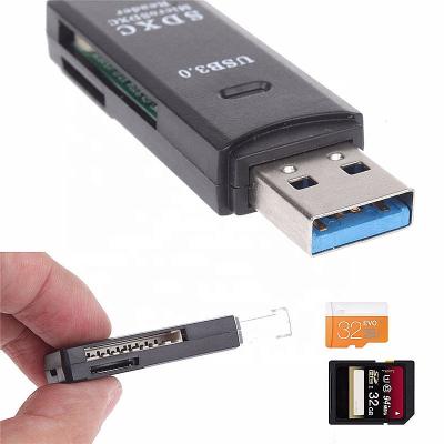 China Computer Xput High Speed ​​USB 3.0 TF SIM Micro SD Card Reader USB Memory Card Reader for sale