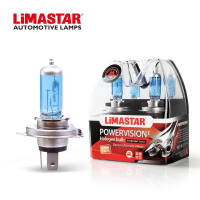 China Auto Headlight Limastar H4 12V 60/55W P43t Halogen Bulbs Lamps With Emark Certification for sale