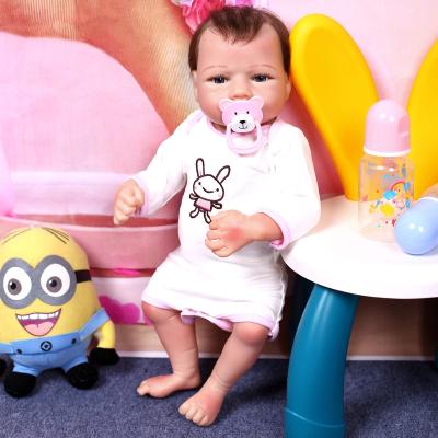 China Cartoon Toy Amazon Hot Selling 18inch Rabbit Doll Cute Vinyl Reborn Dolls For Kid Gift for sale