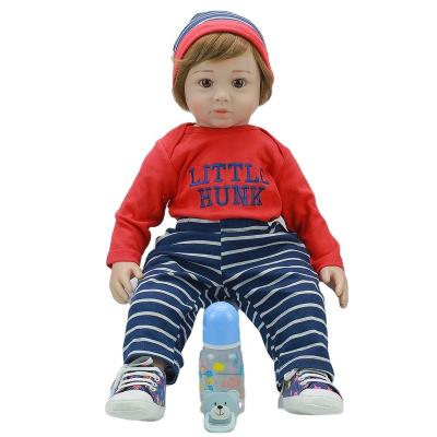 China Cartoon Toy Lifelike Baby Boys Reborn Dolls Soft Cloth Body Realista Boneca Menino Bebe Reborn Doll Large for sale