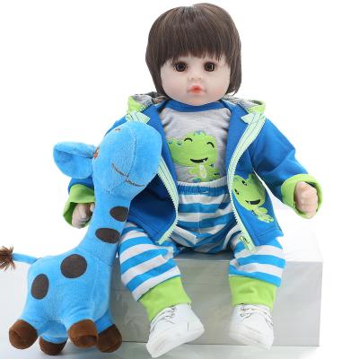 China Cartoon Toy Realistic Silicone Kid Reborn Soft Vinyl Baby Dolls Frog Leisure Costume Boy Set for sale